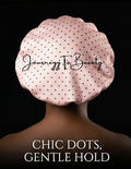 Pink & Black Polka Dot Non-Reversible Bonnet