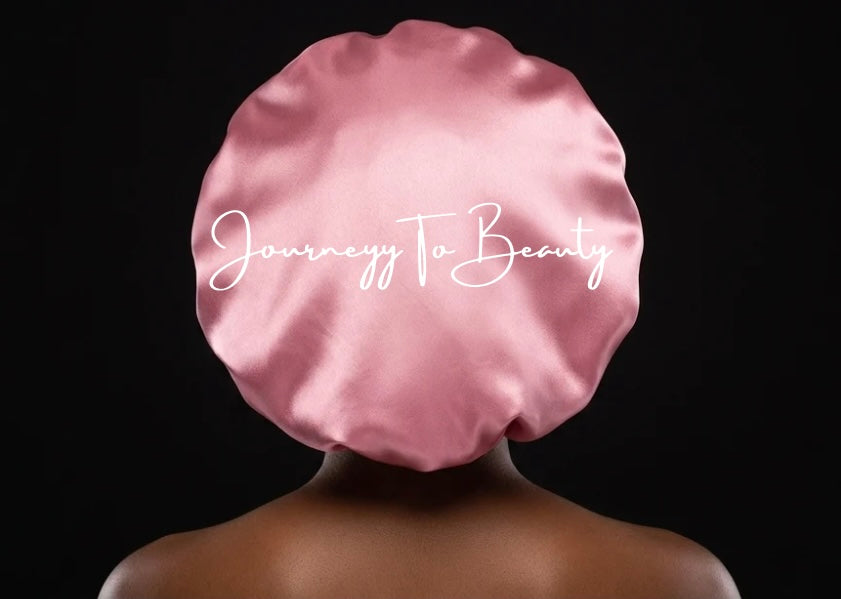 Dusty Rose & Light Pink Reversible Satin Bonnet
