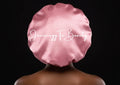 Dusty Rose & Light Pink Reversible Satin Bonnet