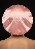 Rose Gold & Shrimp Pink Reversible Satin Bonnet