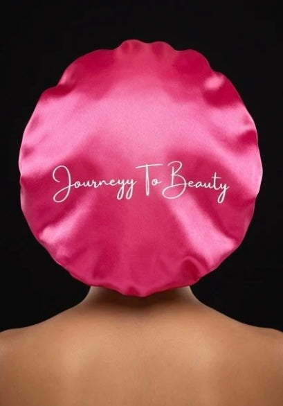 Red & Pink Reversible Satin Bonnets