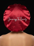 Red & Pink Reversible Satin Bonnets