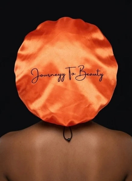 Orange Abstract Non-Reversible Bonnet