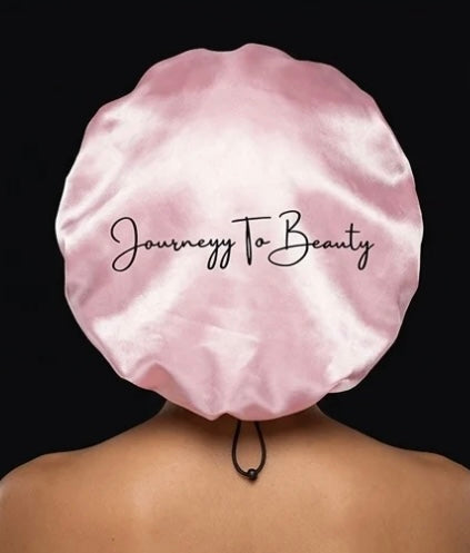 Pink & Black Polka Dot Non-Reversible Bonnet