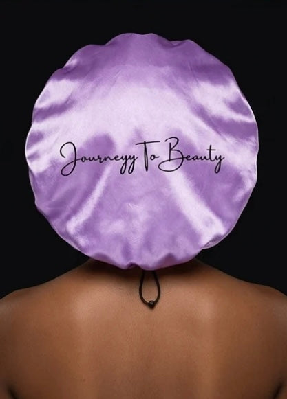 Purple & Lilac Reversible Satin Bonnet