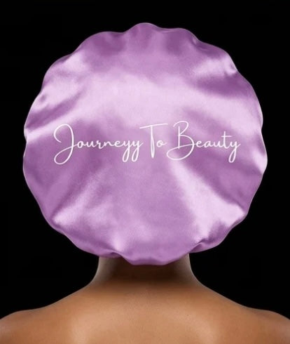 Magenta & Purple Reversible Satin Bonnet
