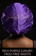 Purple & Lilac Reversible Satin Bonnet